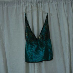Emerald Satin Cami and shorts set
